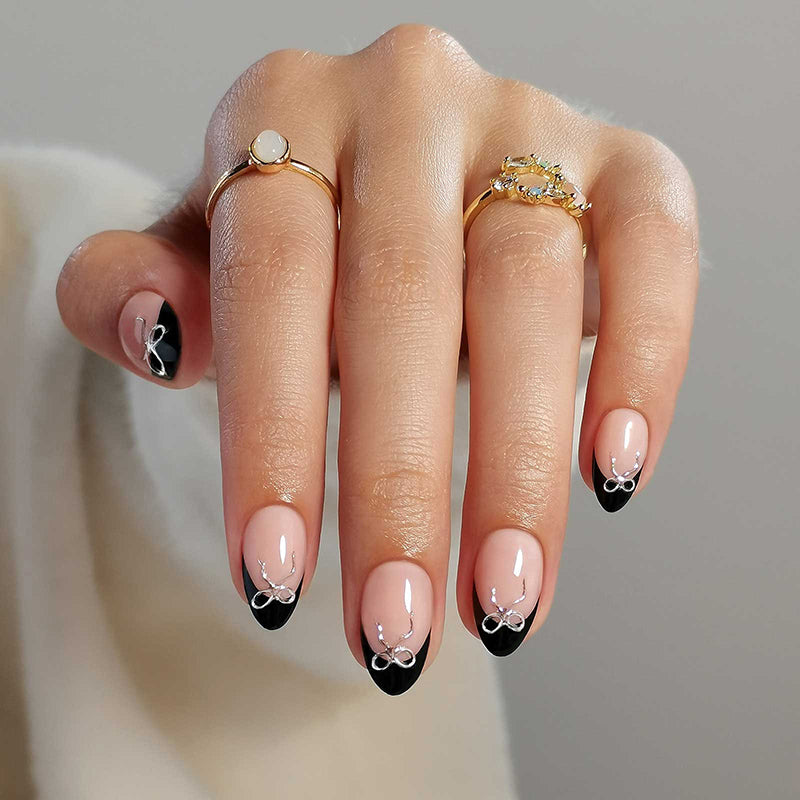 Midnight Bow - Medium Almond